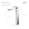 Kibi Cubic Single Handle Bathroom Vessel Sink Faucet with Pop Up Drain C-KBF1003CH-KPW101CH - alternate 10